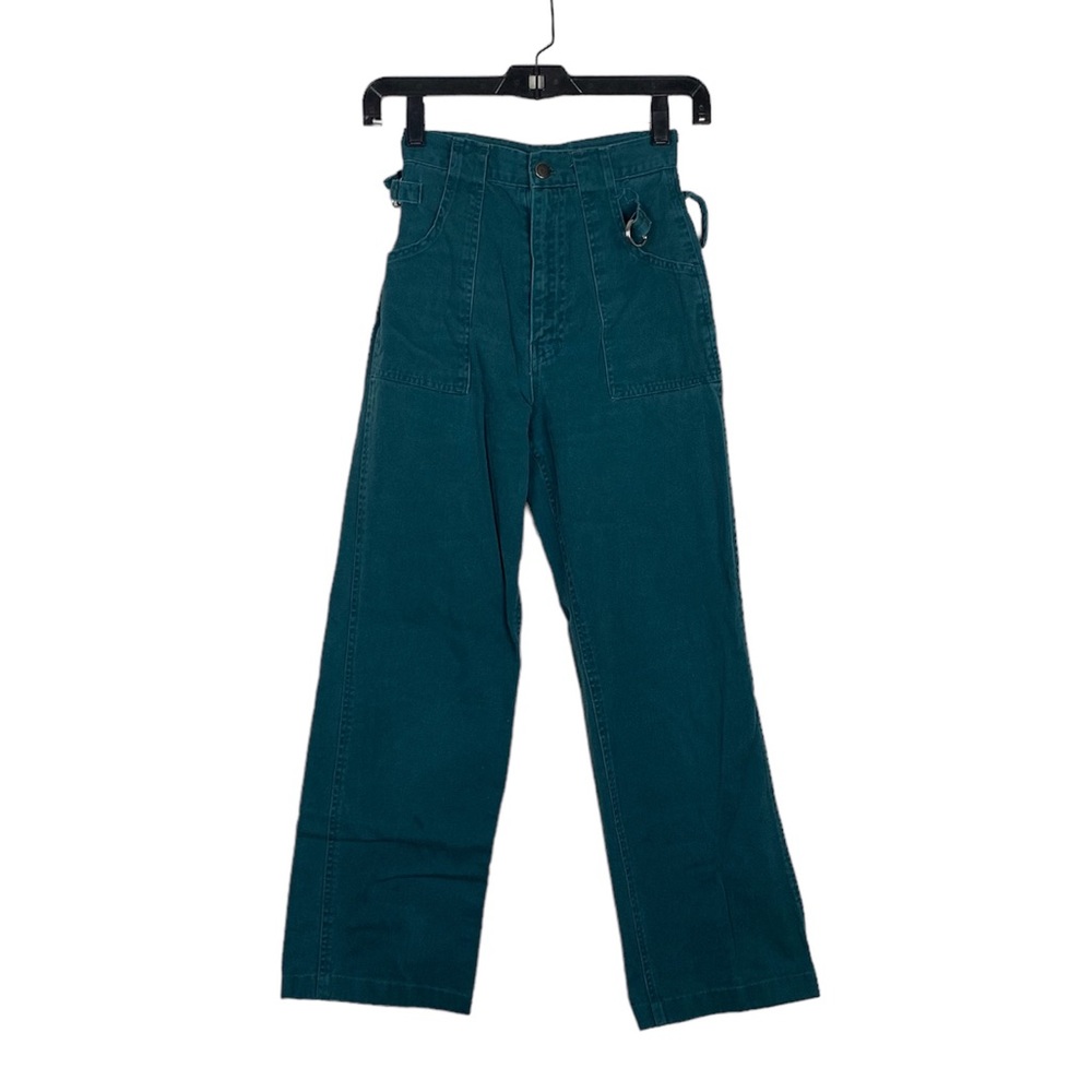 Vintage Teal Wide Leg Jeans